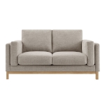 Picture of 63 inch Fabric Loveseat in Ivory, Mist and Pewter Roscoe