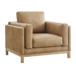 Picture of Leather Armchair in Toast and Espresso Roscoe