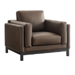 Picture of Leather Armchair in Toast and Espresso Roscoe