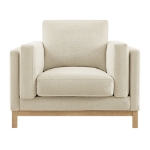 Picture of Fabric Armchair in Ivory, Mist and Pewter Roscoe