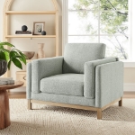 Picture of Fabric Armchair in Ivory, Mist and Pewter Roscoe