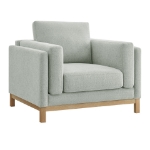 Picture of Fabric Armchair in Ivory, Mist and Pewter Roscoe