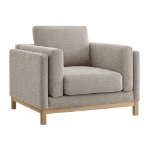 Picture of Fabric Armchair in Ivory, Mist and Pewter Roscoe