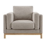 Picture of Fabric Armchair in Ivory, Mist and Pewter Roscoe
