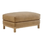 Picture of Leather Ottoman in Toast and Espresso Roscoe