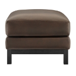 Picture of Leather Ottoman in Toast and Espresso Roscoe