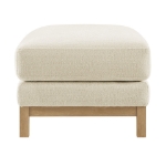 Picture of Fabric Ottoman in Ivory, Mist and Pewter Roscoe