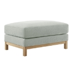 Picture of Fabric Ottoman in Ivory, Mist and Pewter Roscoe