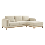 Picture of Right or Left-Facing Fabric Sectional Sofa with Chaise in Ivory, Mist and Pewter Roscoe