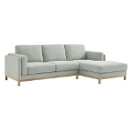Picture of Right or Left-Facing Fabric Sectional Sofa with Chaise in Ivory, Mist and Pewter Roscoe