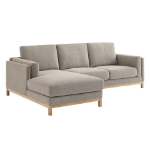 Picture of Right or Left-Facing Fabric Sectional Sofa with Chaise in Ivory, Mist and Pewter Roscoe