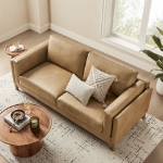 Picture of Leather Sofa, Loveseat and Chair in Toast and Espresso