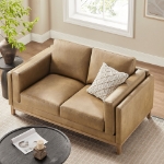 Picture of Leather Sofa, Loveseat and Chair in Toast and Espresso