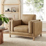 Picture of Leather Sofa, Loveseat and Chair in Toast and Espresso