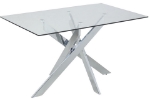 Picture of 48" x 48" Chrome Clear Square Dining Table