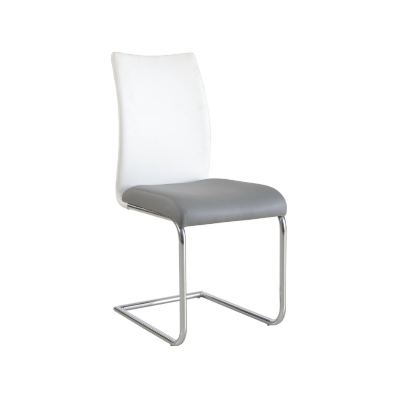 Picture of White/Gray PU Finish PU Finish Chair