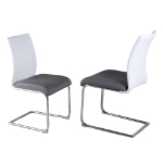 Picture of White/Gray PU Finish PU Finish Chair