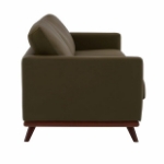 Picture of Wood Base Leather Full Size Taupe Sofa