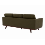 Picture of Wood Base Leather Full Size Green Sofa