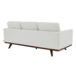 Picture of Wood Base Leather Full Size White Sofa