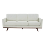 Picture of Wood Base Leather Full Size White Sofa