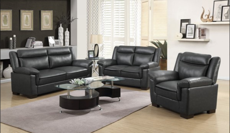 Picture of Bonded Leather stationary sofas and Loveseat