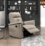 Picture of Latte Genuine Leather Swivel Glider Reclining Chair