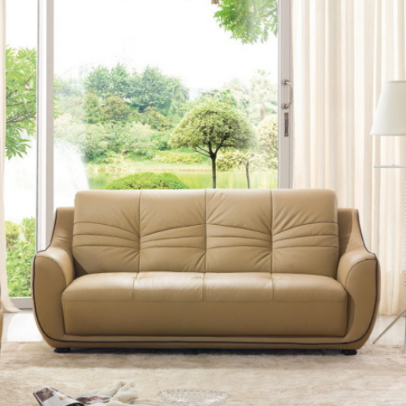 Picture of Genuine Leather Beige Sofa
