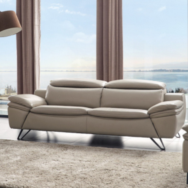 Picture of Genuine Leather Light Grey Sofa