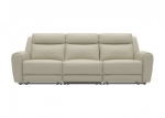 Picture of Genuine Leather Reclining Beige Sofa