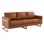 Picture of Gold Frame Leather Full Size Sofa