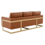 Picture of Gold Frame Leather Full Size Sofa
