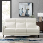 Picture of Top Grain Genuine Leather Sofa in White