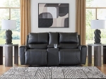 Picture of Genuine Leather Reclining Loveseat w/Console