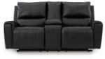 Picture of Genuine Leather Reclining Loveseat w/Console