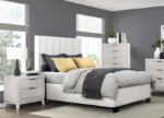 Picture of White Vinyl platform bed