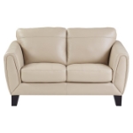 Picture of Genuine leather Beige Loveseat