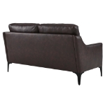 Picture of Genuine Leather Brown Loveseat