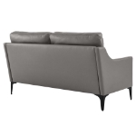 Picture of Genuine Leather Grey Loveseat