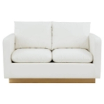 Picture of Leather Loveseat with Gold Frame