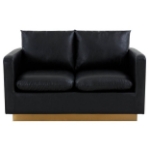 Picture of Leather Loveseat with Gold Frame
