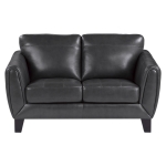 Picture of Genuine leather Black Loveseat