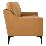 Picture of Genuine Leather Tan Loveseat