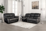 Picture of Genuine leather Manual Reclining Black Chair
