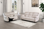 Picture of Genuine leather Manual Reclining Beige Chair