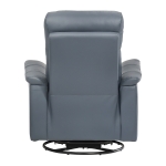 Picture of Blue Genuine Leather Swivel Glider Reclining Chair
