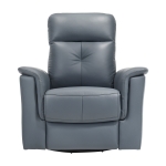 Picture of Blue Genuine Leather Swivel Glider Reclining Chair
