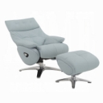 Picture of Leather Motion Accent Chair W/Swivel and Ottoman