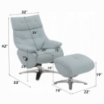 Picture of Leather Motion Accent Chair W/Swivel and Ottoman