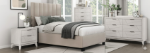 Picture of Beige Velvet platform bed